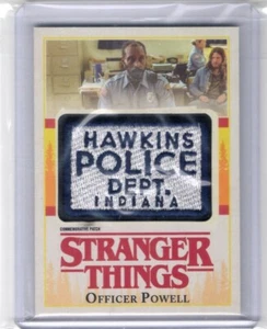 2018 Topps Stranger Things Officer Powell Commemorative Patch #P-OP - Picture 1 of 2