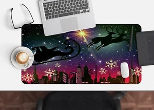 3D City Christmas Night Santa  7 Non-slip Office Desk Mouse Mat Game - Picture 1 of 7