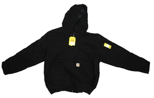 Chaqueta activa forrada con edredón Carhartt Duck calce suelto negra clima frío para hombre L - Imagen 1 de 11