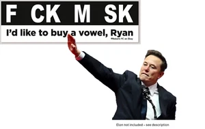 F*CK ELON MUSK BUMPER STICKER, DECAL - Picture 1 of 4