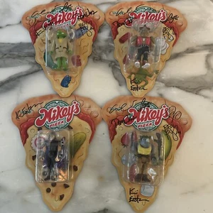 Signed SDCC 2024 Super7 TMNT Mikey’s Pizza Reaction Figures Set Kevin Eastman - Picture 1 of 5