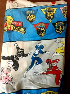 Vintage 1994 Saban Mighty Morphin Power Rangers Twin Fitted Bed Sheet