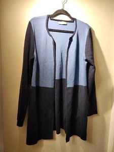 Jacqui E Womens S Cardigan Sweater Jumper Blue Knit - Picture 1 of 12