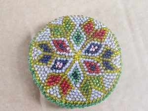 Antique Оttoman Pocket Watches Glass Bead Beaded Purse, Case Holder -19c. - Picture 1 of 9