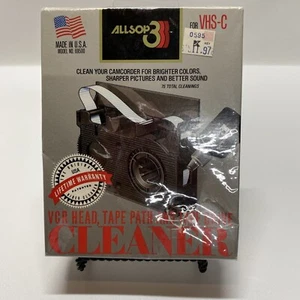 NIB NEW Allsop VCR Head, Tape Path And Tape Drive Cleaner USA - Picture 1 of 3