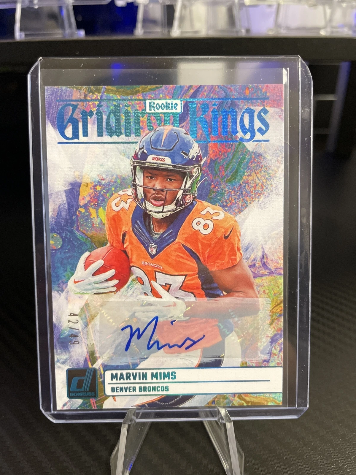 2023 Panini Donruss Marvin Mims Gridiron Kings RC Auto /49 Broncos