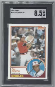 * Tarjeta de béisbol Topps 1983 163 Cal Ripken Baltimore Orioles graduada SGC 8,5 inv49 - Imagen 1 de 2