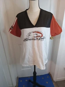 Harley Davidson Evel Knievel T Talla 1XW Blanco Screamin Eagle Cuello en V Mangas Cortas - Imagen 1 de 18