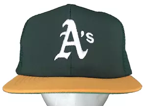 Vintage NWT Oakland A’s Athletics Snapback Hat Annco Mesh Trucker Cap Taiwan NEW - Picture 1 of 20