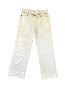 Bikkembergs Men Casual Trousers Cotton Leather Pants Zip Italy Size 46 - Picture 1 of 13