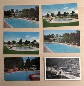 Lot of 6 Cassville Missouri VTG Postcards Oakhill Fishers Court Roaring River - Picture 1 of 6