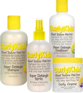 Curly Kids Bundle - Shampoo, Conditioner, Detangler Spray, & Leave-In Creme - Picture 1 of 11