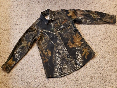 AUTHENTIC MOSSY OAK LADY WOODSMAN BUTTON DOWN SHIRT SIZE M CAMOUFLAGE HUNTING - Image 1 of 4