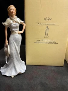 LENOX Ivory Fine China Gold Accents Ladies of Elegance A Day in the Country NIB - Picture 1 of 3