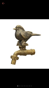 Messing Garten Wasserhahn Wasser Vogel Küche Griff Zapfen Außen Hof Vintage - Bild 1 von 1