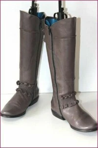 FIDJI Bottes Cuir Gris Doublées Cuir T 35 BE - Imagen 1 de 6