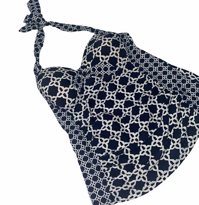 Nuevo sin etiquetas Traje de baño Tankini Merona pequeño negro blanco Top Foto 1 de 4