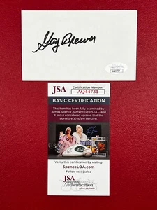 Gay Brewer Signed 3x5 Index Card w/ JSA Pro Golfer & Masters Tournament Winner! - Picture 1 of 4