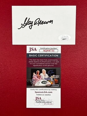 Gay Brewer Signed 3x5 Index Card w/ JSA Pro Golfer & Masters Tournament Winner! - Image 1 of 4