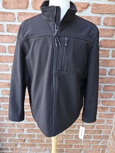 Calvin Klein Mens XL Soft Shell F/Z Jacket MSRP $150. Black. - Picture 1 of 13