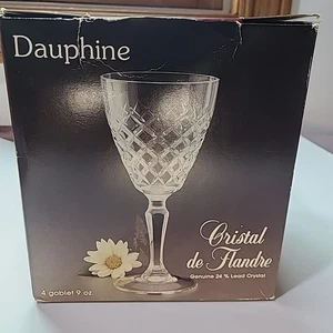 Vintage Dauphine “Cristal De Flanders” Glasses, Set Of 4 - Picture 1 of 2