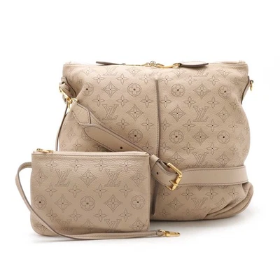 Louis Vuitton Monogram Mahina Selene MM Shoulder Bag Sable Beige Gold NM - Image 1 of 4