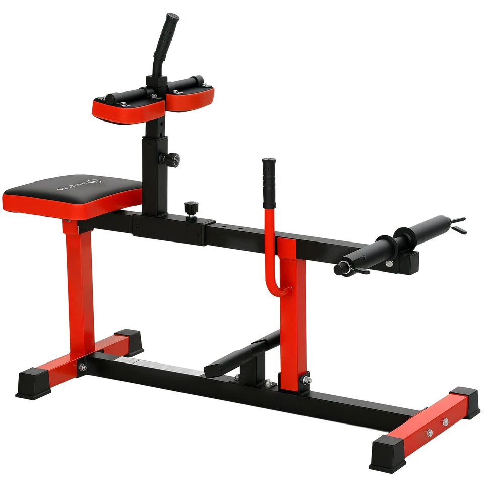 Seated Calf Raise Machine Home Gym Strength Training Equipment, Red - Image 1 of 4