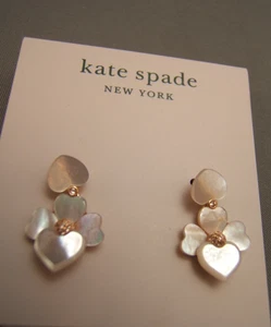 Kate Spade MOP Blumen edle Stiefmütterchen Ohrringe NEU mit Etikett - Bild 1 von 5