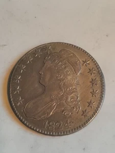 1824 sehr schöne gedeckelte Büste halber 1/2 Dollar - Bild 1 von 4