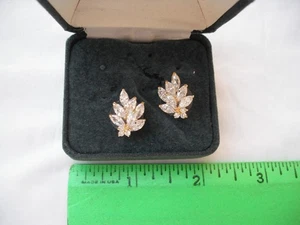 Damen Marquise Simulated? Faux? Diamant Ohrringe, vergoldet?, CZ? Zirkonium? - Bild 1 von 13