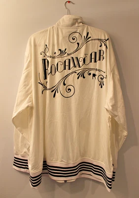 Nuevo Rocawear Logo Impreso en la Espalda Cremallera Chaqueta de Pista Blanco Hombre 5X Grande y Alto Foto 1 de 4