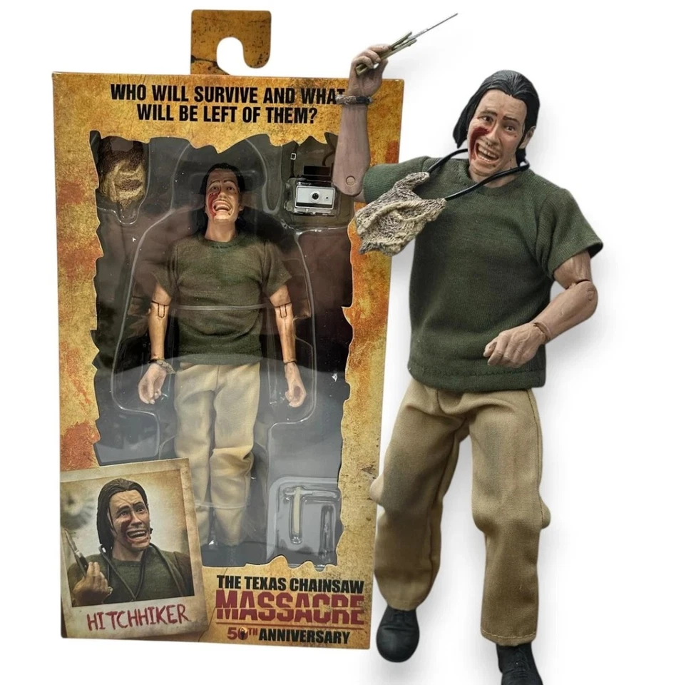 Figura de acción Texas Chainsaw Massacre 50th Hitchhiker NECA 16044 Foto 1 de 4