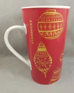 Starbucks 2015 Christmas Mug Red with Ornaments 16 oz  - Picture 1 of 5
