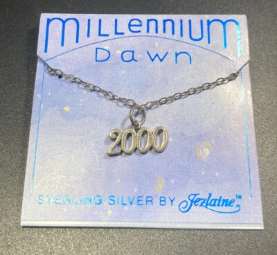 Jezlaine Plata Esterlina Milenio Amanecer Cruz y Colgante Año 2000 Nuevo Con Etiquetas Foto 1 de 4