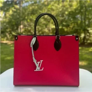 Louis Vuitton Epi Onthego MM in Granate weiße Tragetasche Schultertasche - Bild 1 von 14