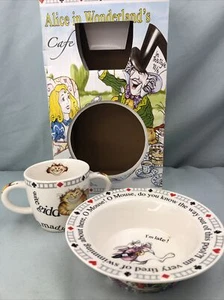 Alice In Wonderland Paul Cardew Cup Mug Bowl Baby Set NIB Mad Hatter Tea Party - Bild 1 von 11