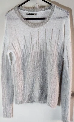 Apostrophe Women's Size EG (Medium) Fuzzy Pullover Sweater.NWOT. Cream Petite. - Image 1 of 4