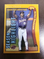 2002 Topps Rickey Henderson GOLD FOIL card #335