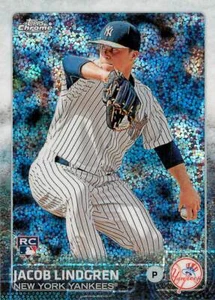JACOB LINDGREN 2015 Topps Chrome Update SPARKLE ROOKIE RC #US119 Yankees - Picture 1 of 2