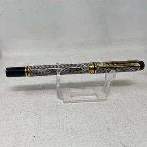 Parker Waterman Fountain Pen, Black Crocodile 18k Gold NIB 750 France NOS Unused - Picture 1 of 11