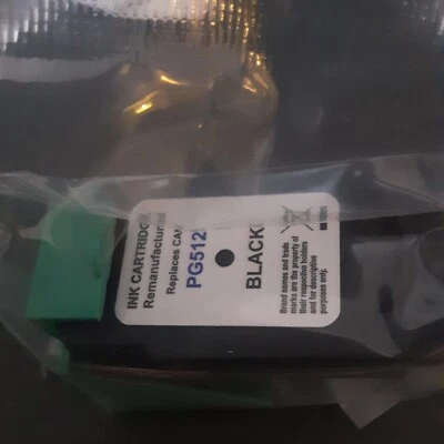 PG512 Black Re-manufactured Ink Cartridge For Canon Inkjet Printer  - Image 1 of 4