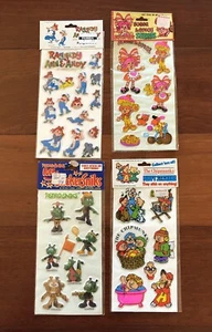 Vintage Puffy Stickers NOS Raggedy Ann Sugar & Spice Chipmunks Astrosniks - Picture 1 of 4