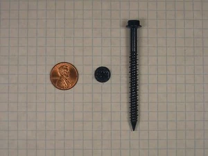 TORNILLO DE HORMIGÓN TAPCON #1/4" X 2-3/4", CABEZA HEXAGONAL, DIÁMETRO DE AGUJERO DE 3/16", AZULADO - Imagen 1 de 1