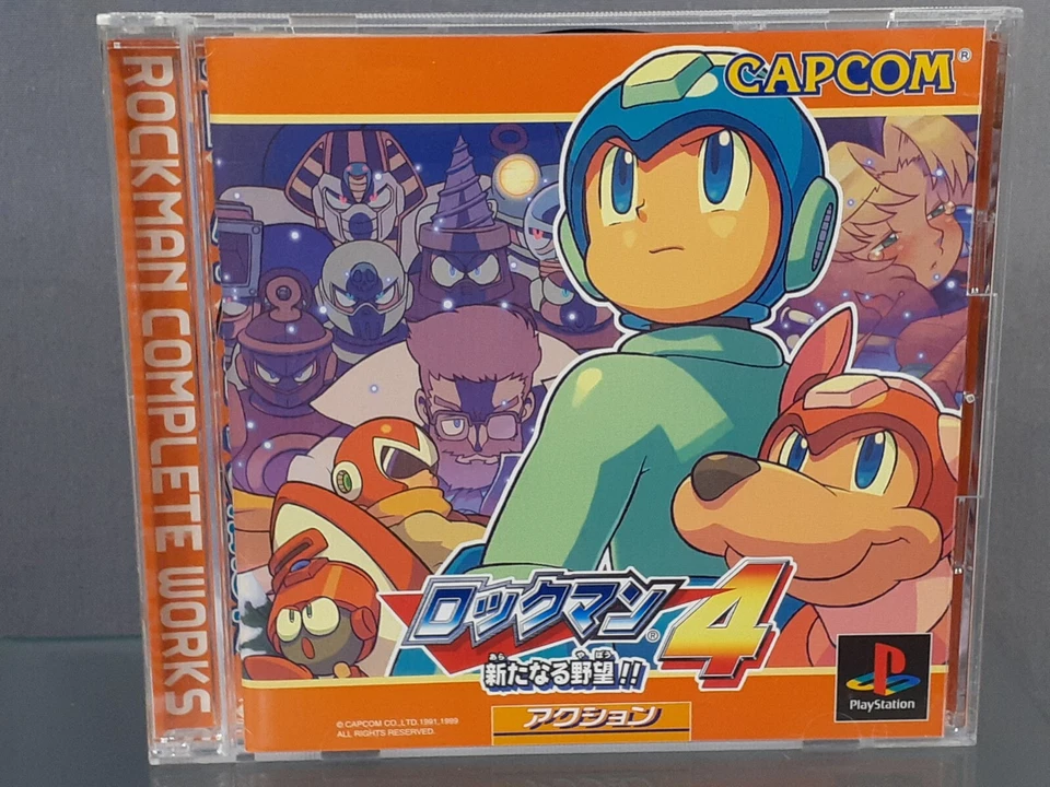 SONY Playstation 1 PS1 Rockman 4 Aratanaru Yabou!! New Ambition Megaman 4 BOXED - Image 1 of 2