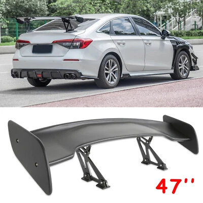 For Honda Civic Del Sol 47" MATTE  Car Rear Trunk Racing GT Style Spoiler Wing - Image 1 of 4