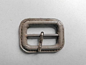 Gürtelschnalle Leder? grau / taupe 2,5 cm Nähen Basteln Handarbeit Einzelverkauf - Picture 1 of 1