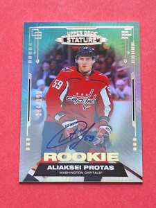 2021-22 Upper Deck Stature Rookie Auto #154 Aliaksei Protas RC #/199  - Imagen 1 de 2