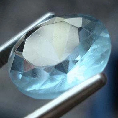 BLAU synthetisch hergestellter SPINELL 1,1 ct BRILLANTSCHLIFF LUPENREIN - Bild 1 von 4