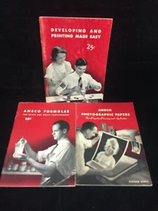 VINTAGE 1947-1952 LOT OF THREE ANSCO PHOTOGRAPHY BOOKLETS  - Bild 1 von 5