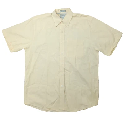 Cutter Buck Mens Shirt Size M Button Down Cotton Yellow Short Sleeve Casual - Image 1 of 4